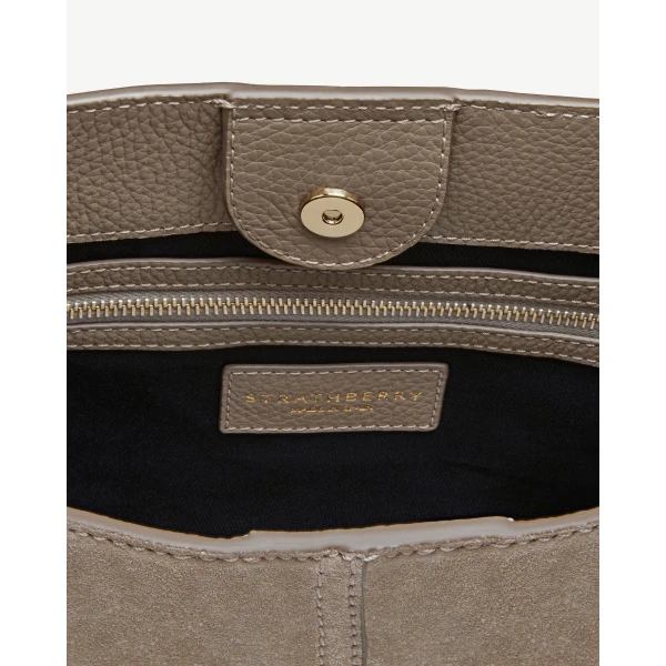 Strathberry Lana Hobo in Taupe Suede, view 4