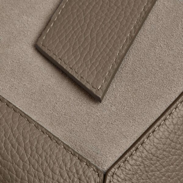Strathberry Lana Midi Bucket Bag in Taupe Suede, view 5