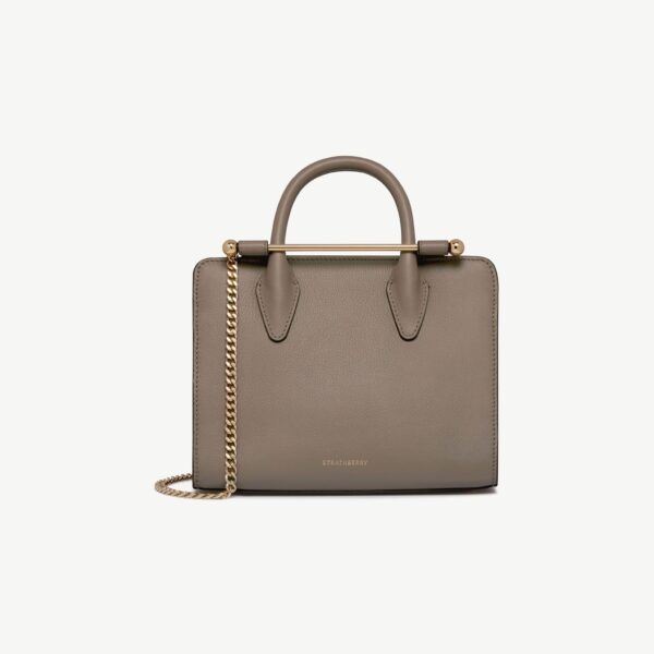 Strathberry Mini Tote in Taupe, view 2