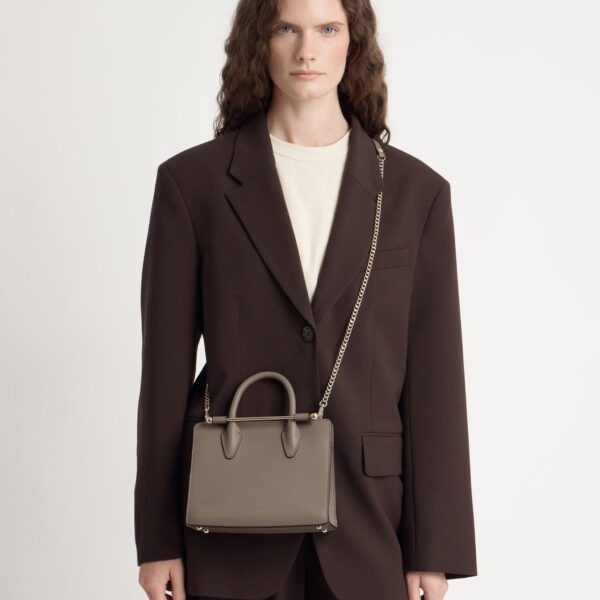 Strathberry Mini Tote in Taupe, view 7