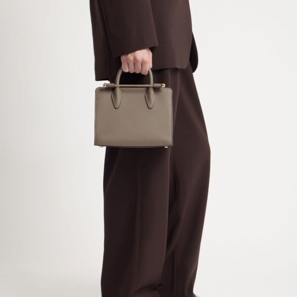 Strathberry Mini Tote in Taupe, view 8