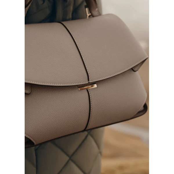 Polene Mokki in Taupe Bag, view 6