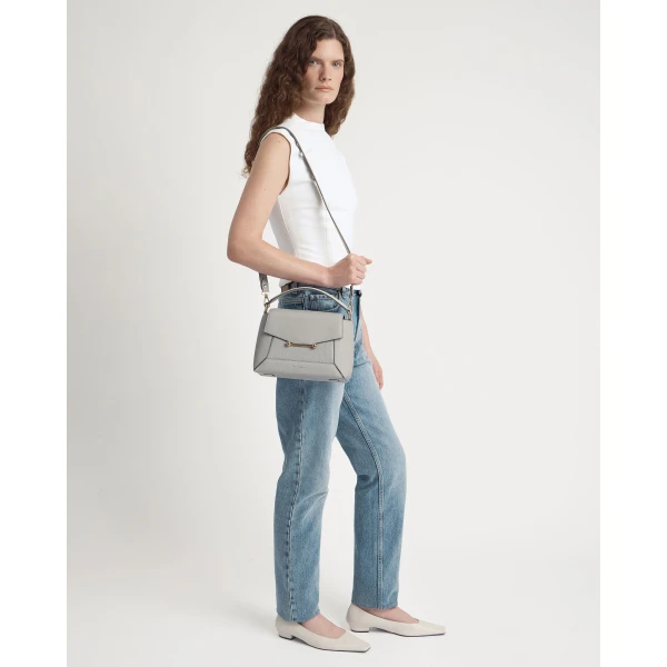 Strathberry Mosaic Bag in Marble Grey, view 7