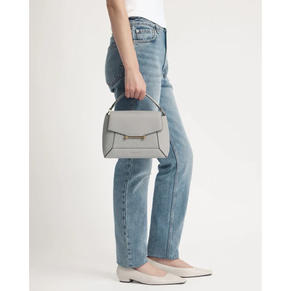 Strathberry Mosaic Bag in Marble Grey, view 9