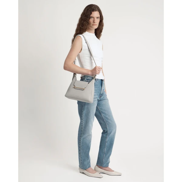 Strathberry Multrees Hobo in Marble Grey, view 8