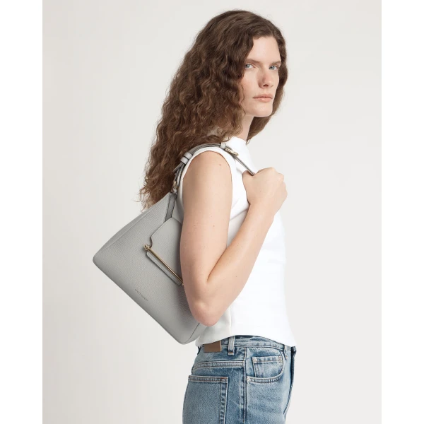 Strathberry Multrees Hobo in Marble Grey, view 9
