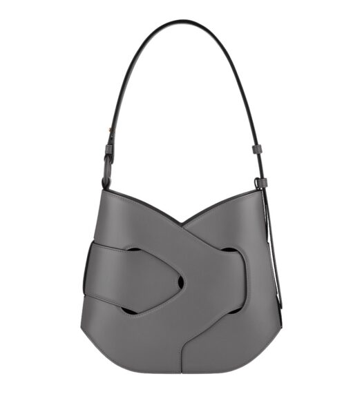 Polène Nodde Hobo in Stone Nodde Hobo in Stone - Shoulder & Crossbody Bags - Parisian Luxury Leather Bag at Luxury Shoes 