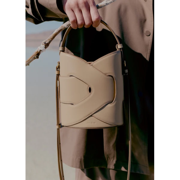 Polene Nodde Seau in Taupe Bag, view 3