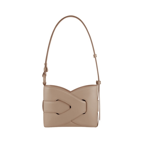 Polène Nodde in Taupe Nodde in Taupe - Shoulder & Crossbody Bags - Parisian Luxury Leather Bag at Luxury Shoes 