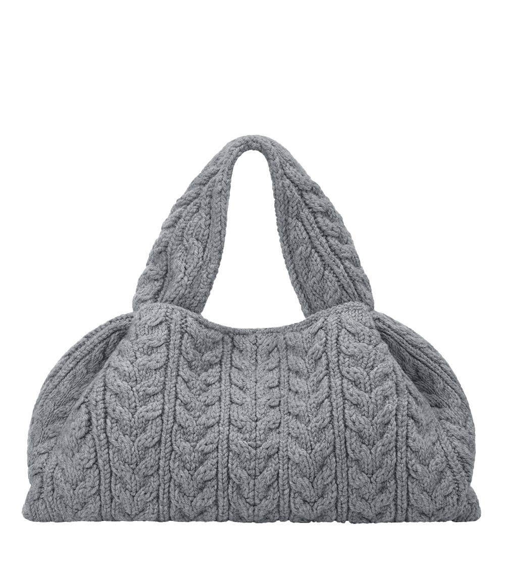 Polène Numéro Neuf Large in Stone Numéro Neuf Large in Stone - Shoulder & Crossbody Bags - Parisian Luxury Leather Bag at Luxury Shoes 