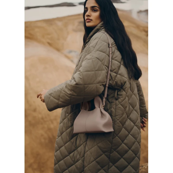Polene Numéro Neuf Mini in Taupe Bag, view 4