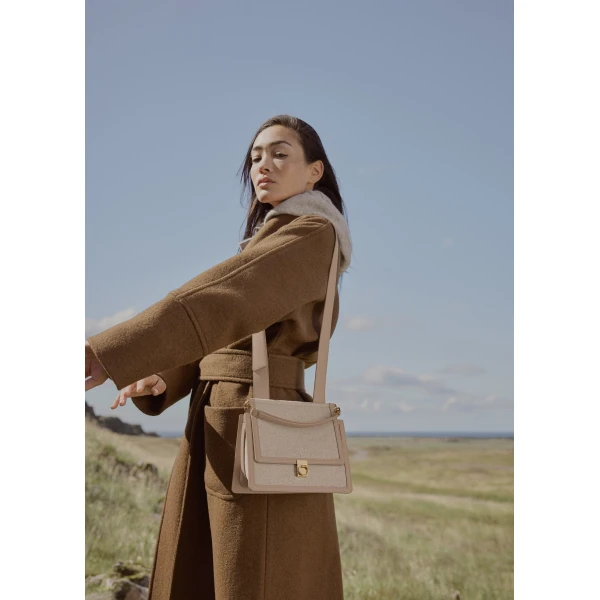Polene Numéro Sept in Taupe Bag, view 2