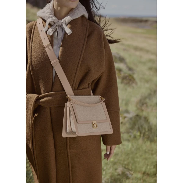 Polene Numéro Sept in Taupe Bag, view 3