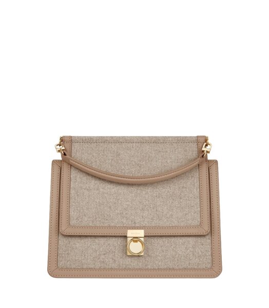 Polène Numéro Sept in Taupe Numéro Sept in Taupe - Totes & Top-Handle Bags - Parisian Luxury Leather Bag at Luxury Shoes 