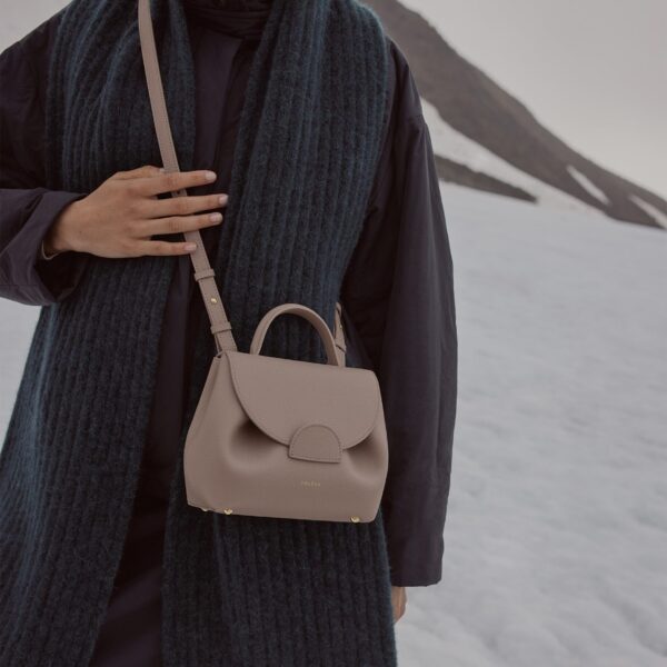 Polene Numéro Un Nano in Taupe Bag, view 3