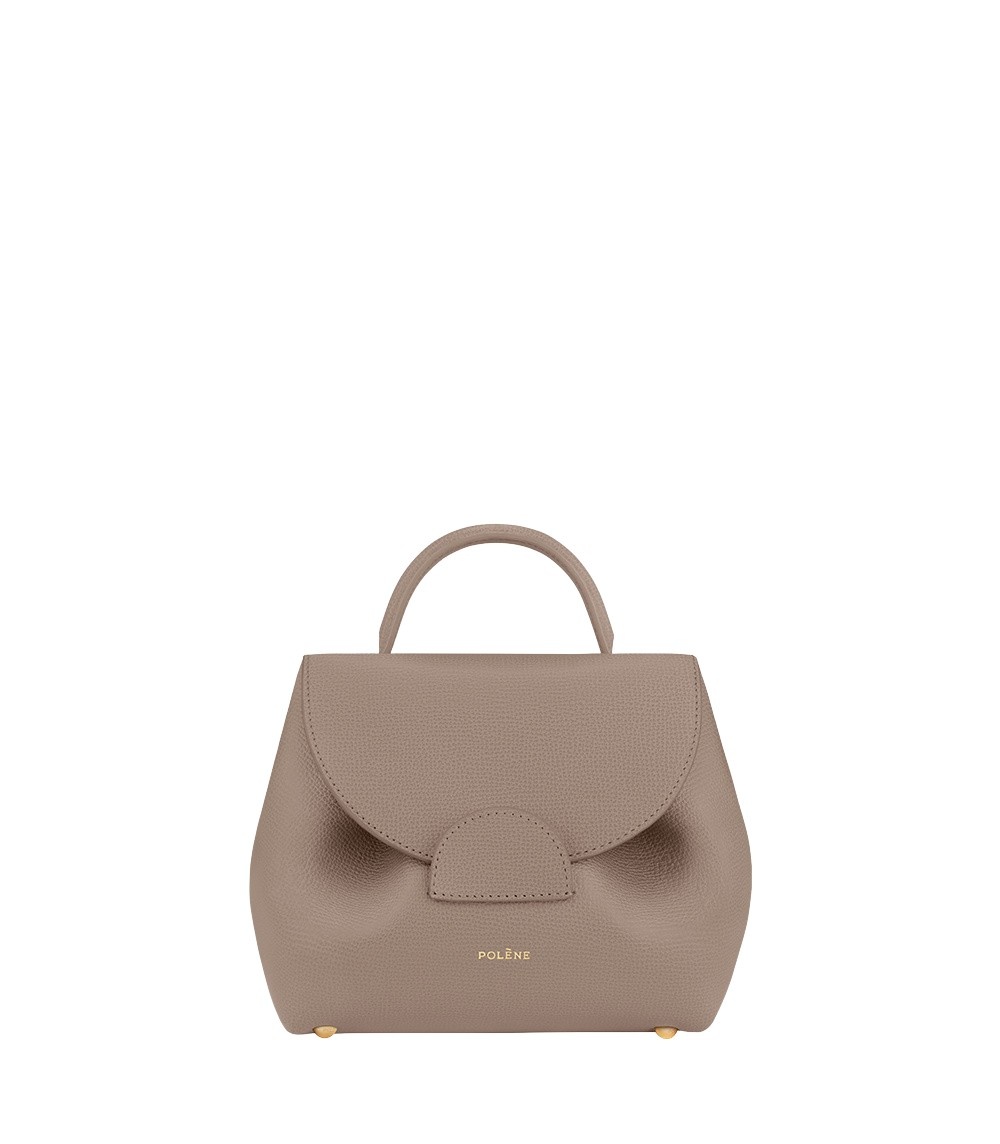 Polène Numéro Un Nano in Taupe Numéro Un Nano in Taupe - Mini Bags - Parisian Luxury Leather Bag at Luxury Shoes 