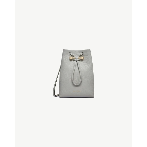 Strathberry Osette Midi Pouch in Marble Grey, view 2
