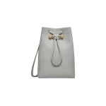 Strathberry Osette Midi Pouch in Marble Grey