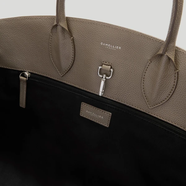 Demellier The Hudson in Dark Taupe Tote Bag, view 5