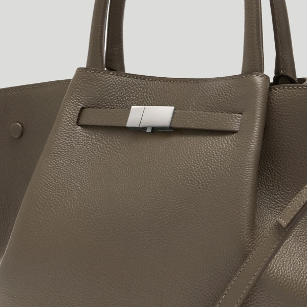 Demellier The Midi New York in Dark Taupe Crossbody Bag, view 3