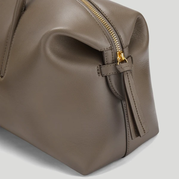 Demellier The Midi Stockholm in Dark Taupe Tote Bag, view 2