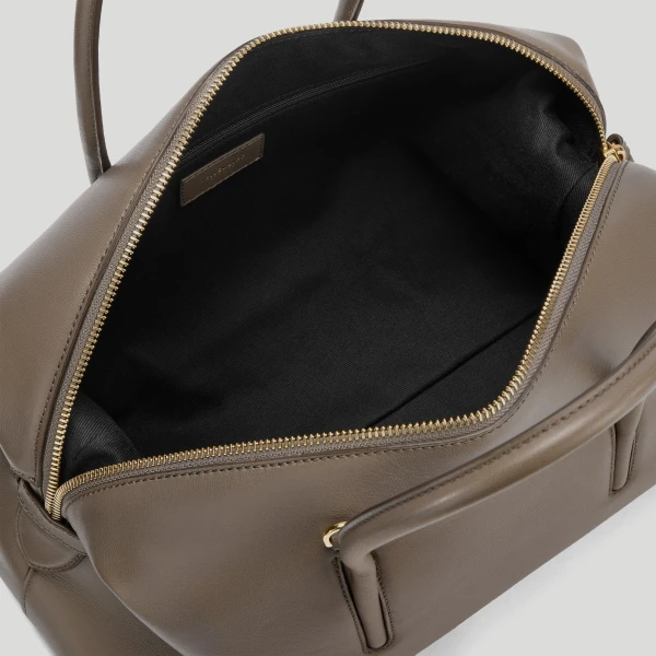 Demellier The Midi Stockholm in Dark Taupe Tote Bag, view 3