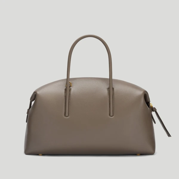 Demellier The Midi Stockholm in Dark Taupe Tote Bag, view 4
