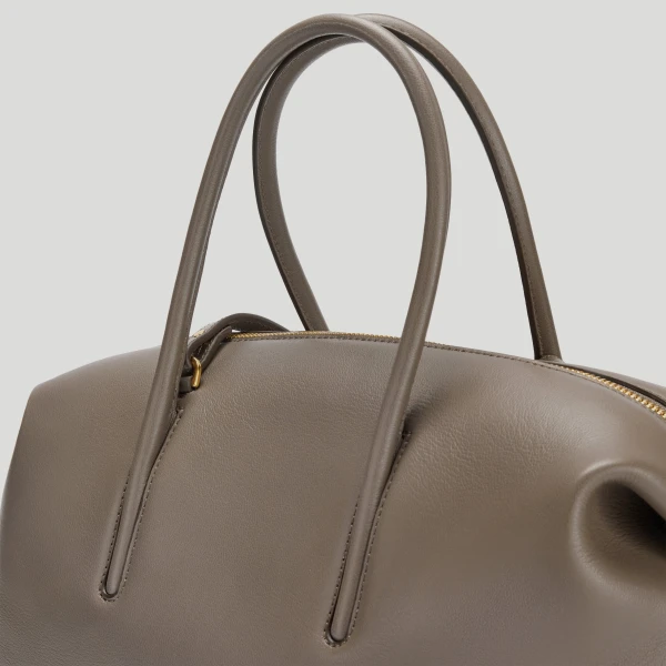 Demellier The Midi Stockholm in Dark Taupe Tote Bag, view 5