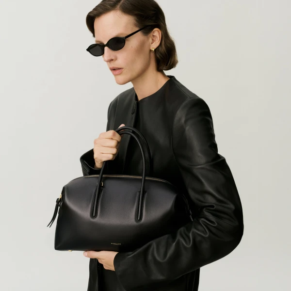 Demellier The Midi Stockholm in Dark Taupe Tote Bag, view 6