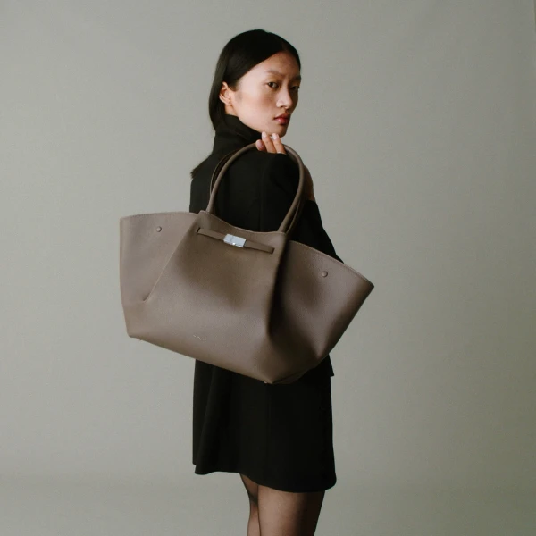 Demellier The New York in Dark Taupe Crossbody Bag, view 2
