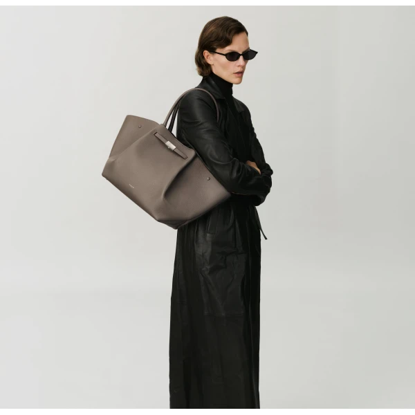Demellier The New York in Dark Taupe Crossbody Bag, view 7