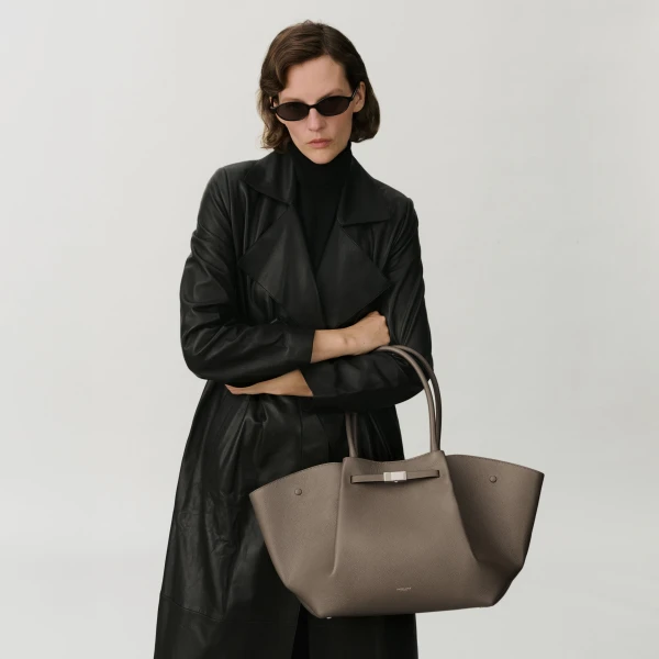 Demellier The New York in Dark Taupe Crossbody Bag, view 8