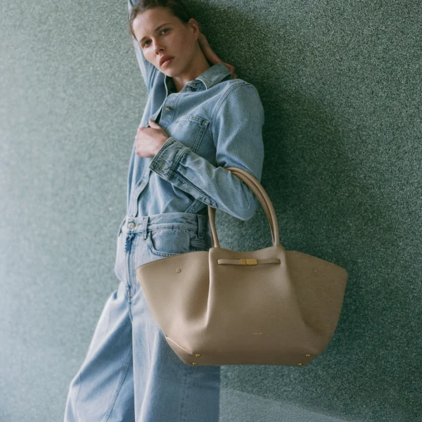 Demellier The New York in Light Taupe Crossbody Bag, view 2