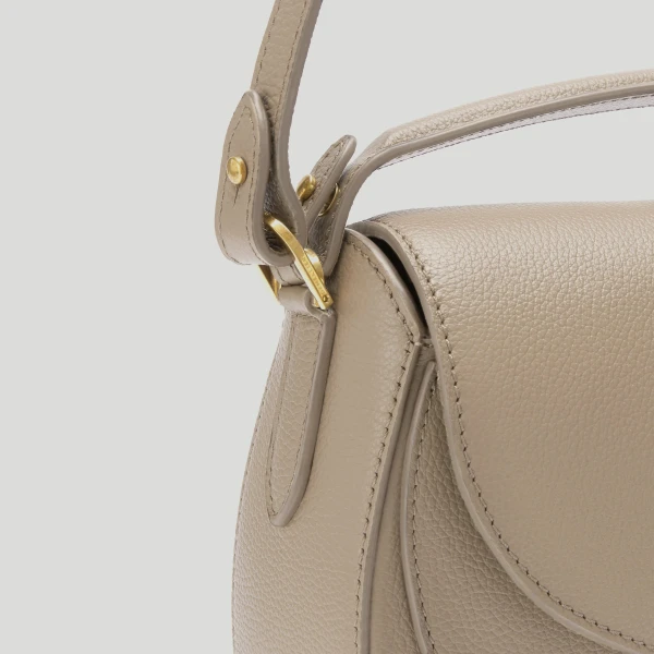 Demellier The Siena Saddle in Light Taupe Crossbody Bag, view 4