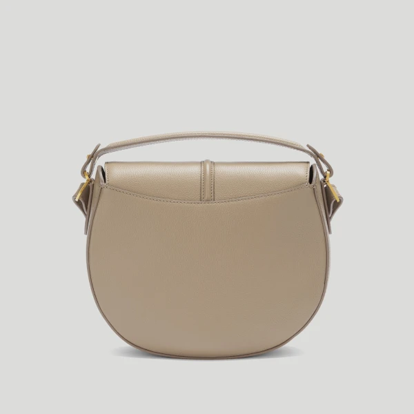 Demellier The Siena Saddle in Light Taupe Crossbody Bag, view 5