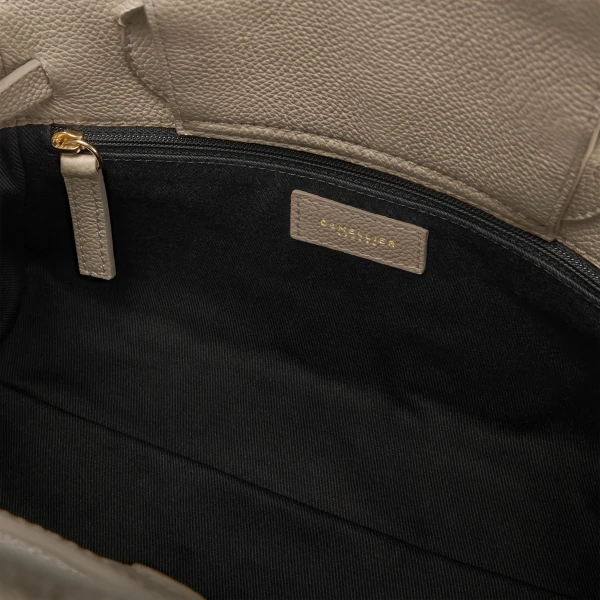 Demellier The Small Hudson in Light Taupe Crossbody Bag, view 4