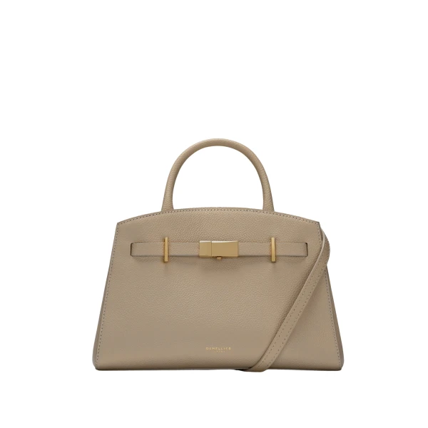 Demellier The Small Hudson in Light Taupe Crossbody Bag