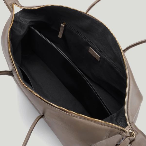 Demellier The Stockholm in Dark Taupe Tote Bag, view 4