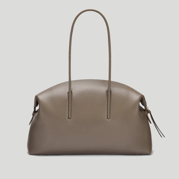 Demellier The Stockholm in Dark Taupe Tote Bag, view 6