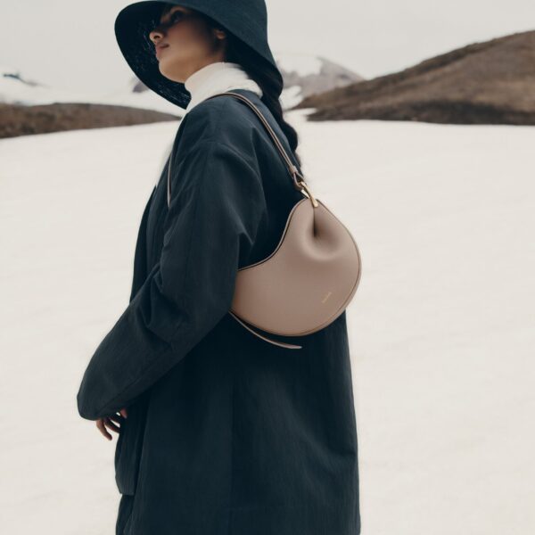 Polene Tonca in Taupe Bag, view 5