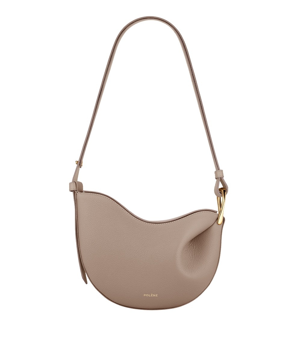 Polène Tonca in Taupe Tonca in Taupe - Shoulder & Crossbody Bags - Parisian Luxury Leather Bag at Luxury Shoes 