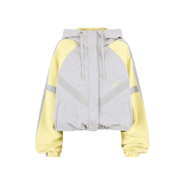 The Attico Grey and honey bomber Jacket
