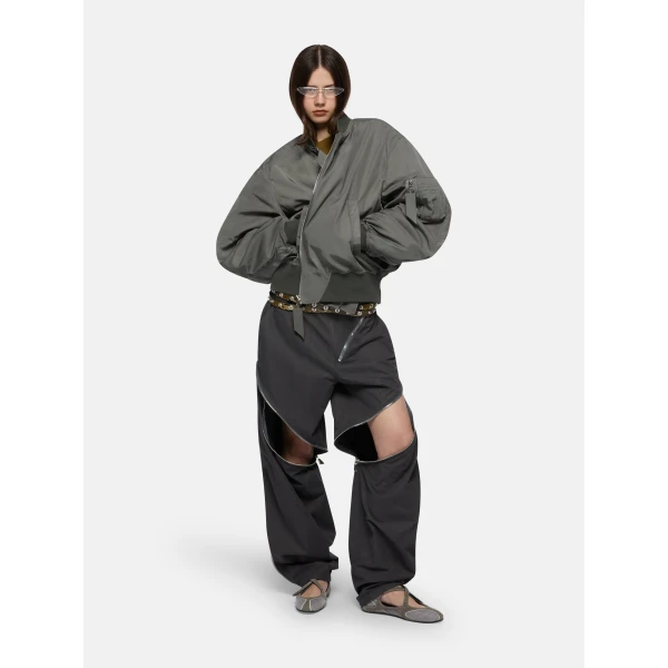The Attico Grey bomber Jacket, view 2