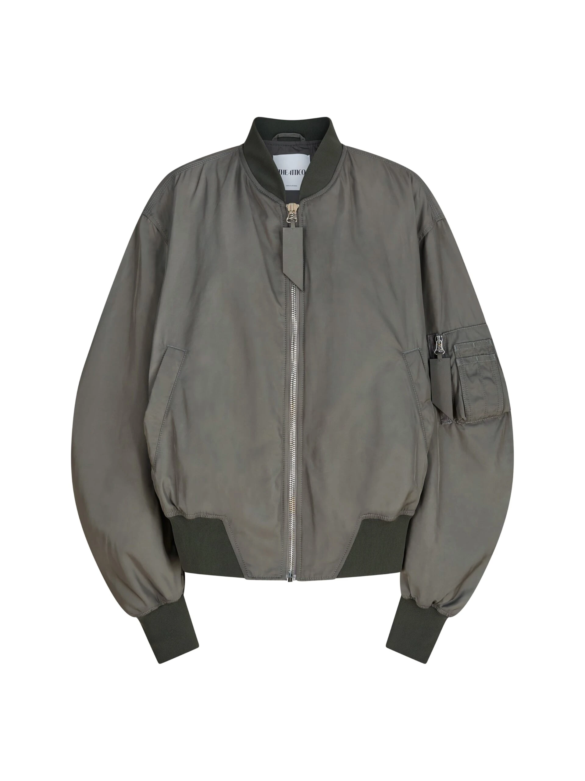 The Attico Grey bomber Jacket