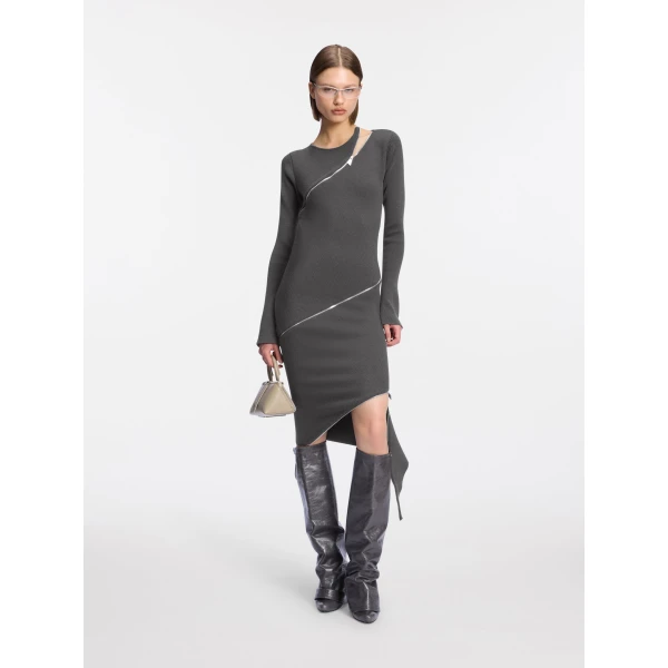 The Attico Grey midi dress, view 2