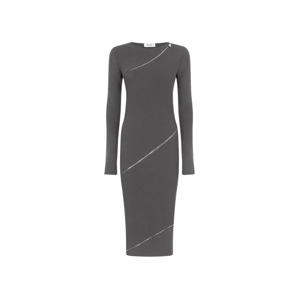 The Attico Grey midi dress