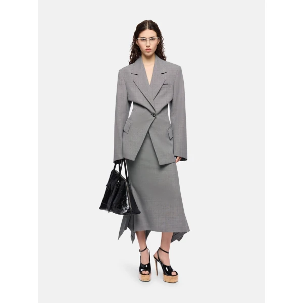 The Attico Grey midi skirt, view 2