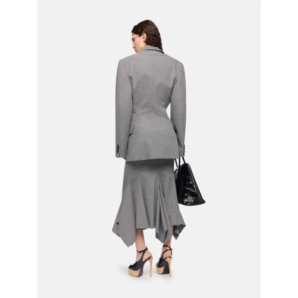 The Attico Grey midi skirt, view 3