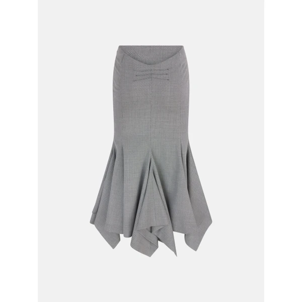 The Attico Grey midi skirt, view 4