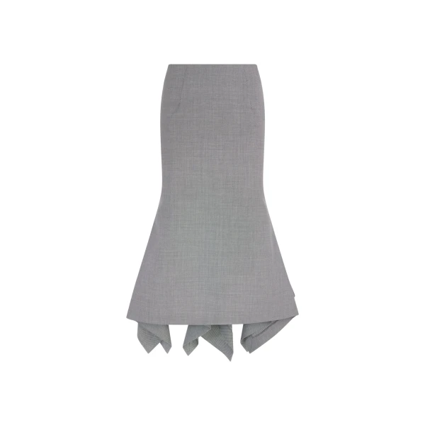 The Attico Grey midi skirt